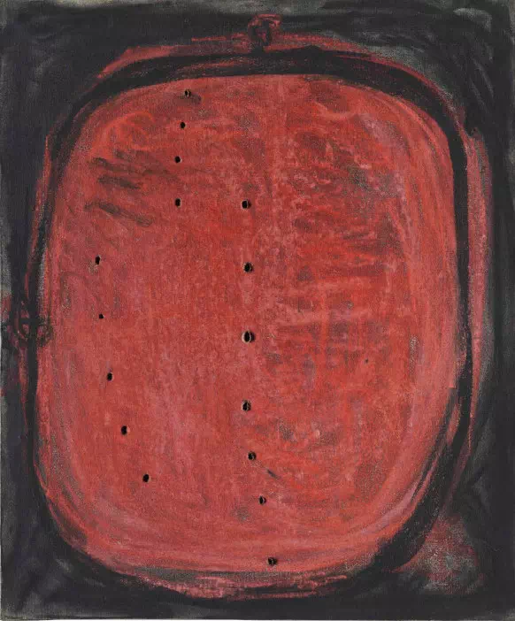 Lucio Fontana - Concetto spaziale - 60x50 cm